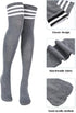 SATINIOR 3 Pairs Knee High Socks Thigh High Socks Triple Stripe over the Knee Socks Long Opaque Thigh High Stockings...